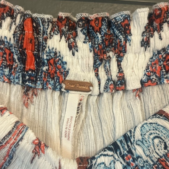 Free People Cream and Red Flowy Pants - Picture 6 of 7